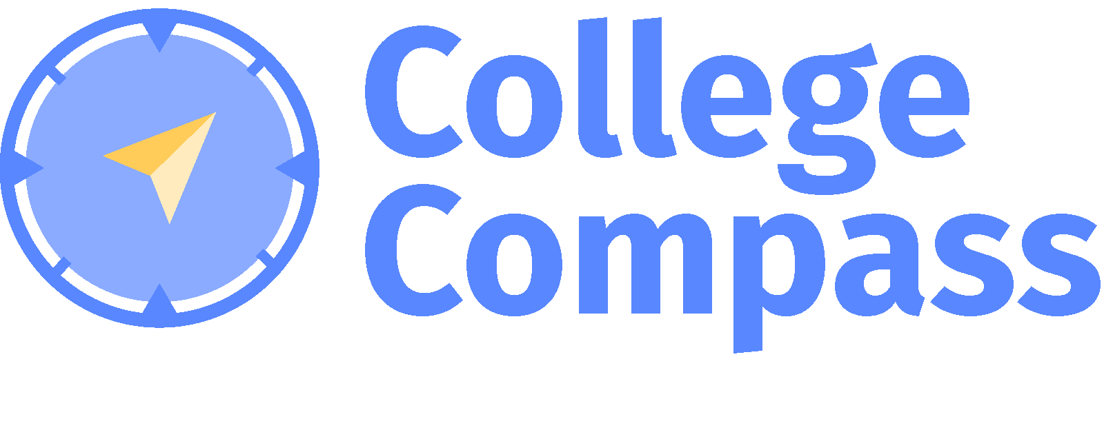 College Compass Logo White Tagline